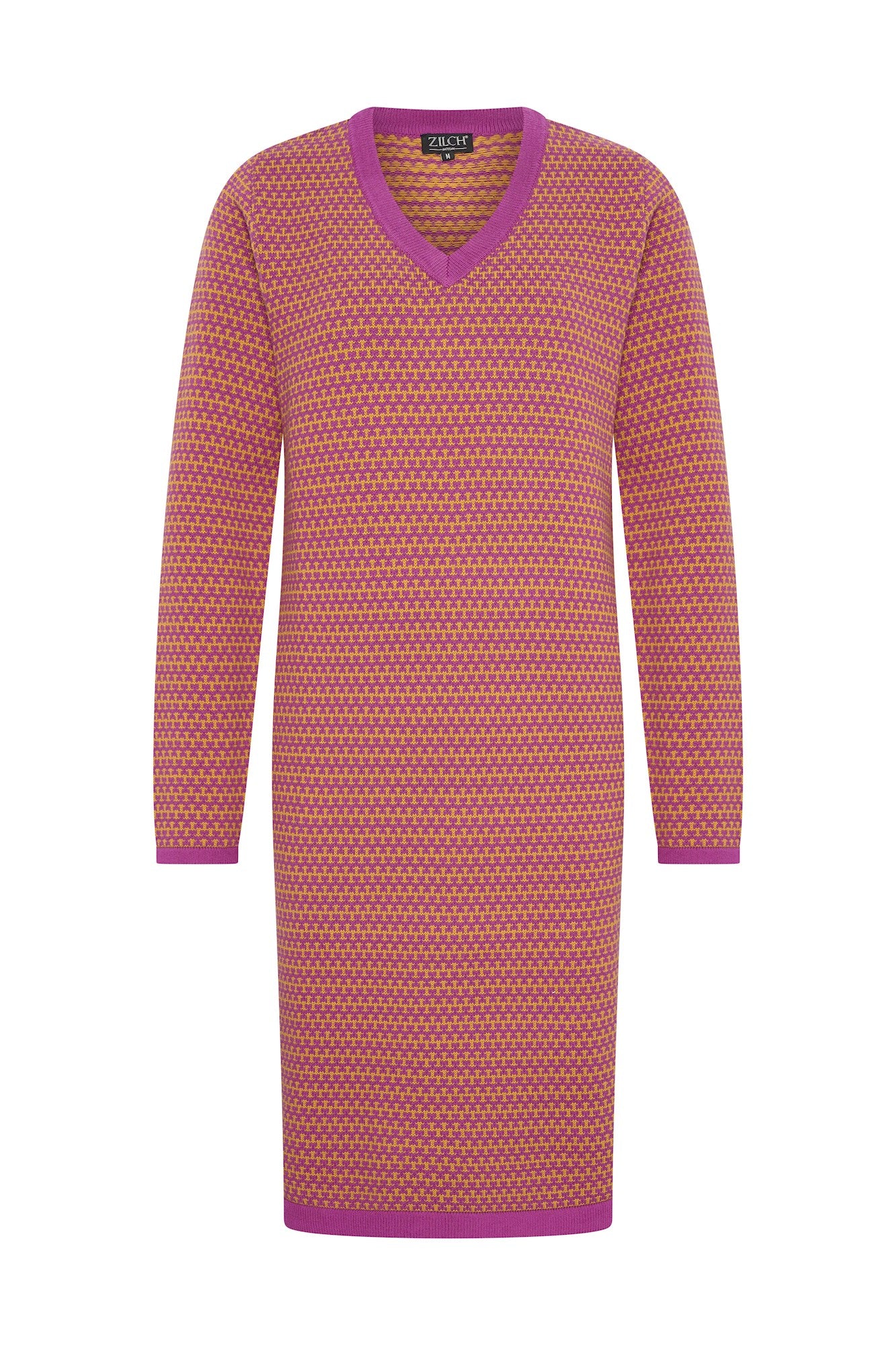 Jurk Outlet Zilch Jurk Gebreide Katoenen Jurk Met V-hals – Zilch